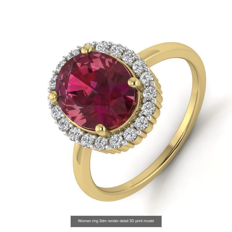 522 Women ring 3dm render detail bulk collection _22