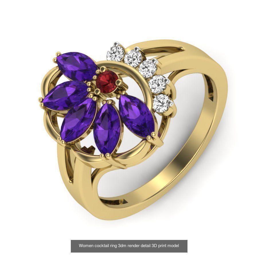 522 Women ring 3dm render detail bulk collection _132
