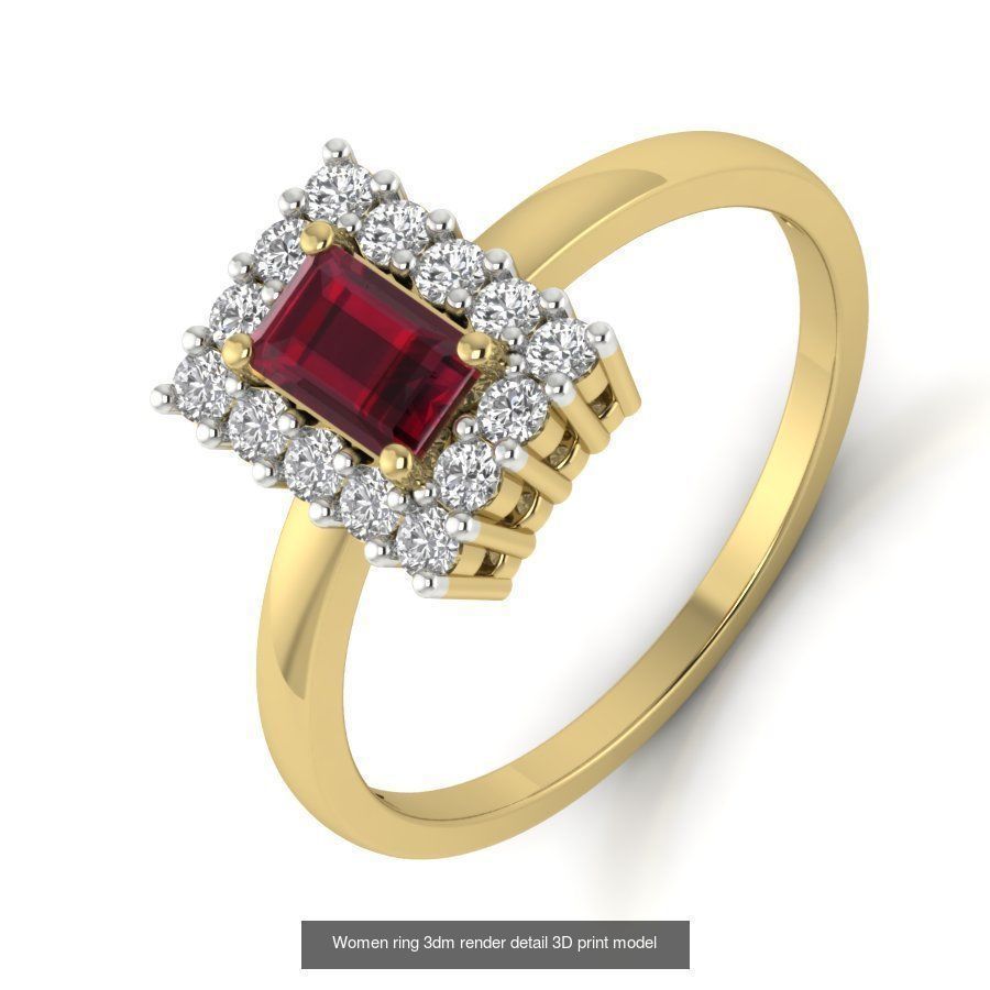 522 Women ring 3dm render detail bulk collection _35