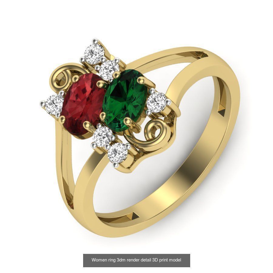 522 Women ring 3dm render detail bulk collection _131