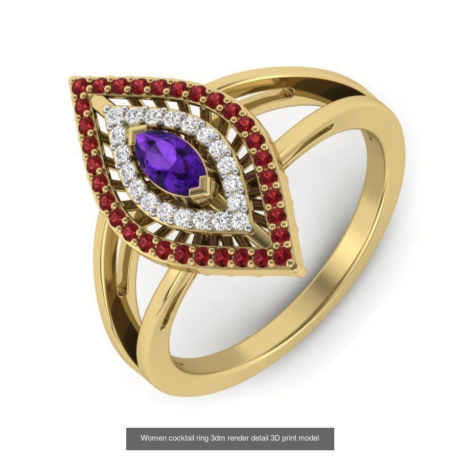 522 Women ring 3dm render detail bulk collection _159