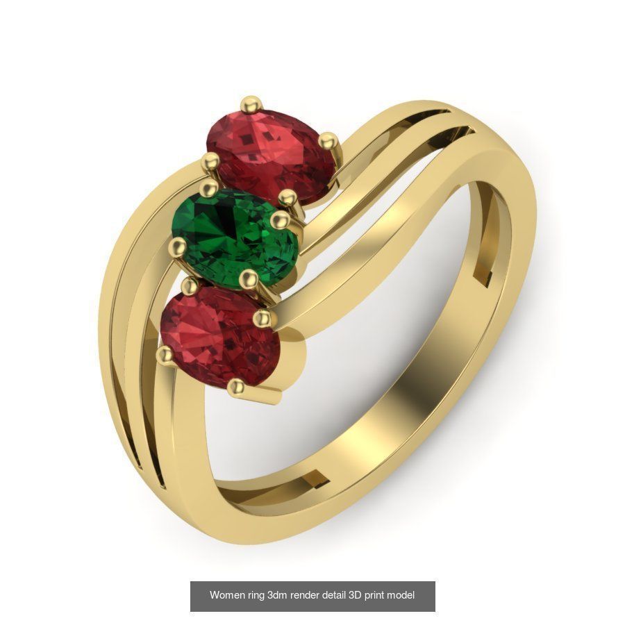 522 Women ring 3dm render detail bulk collection _125