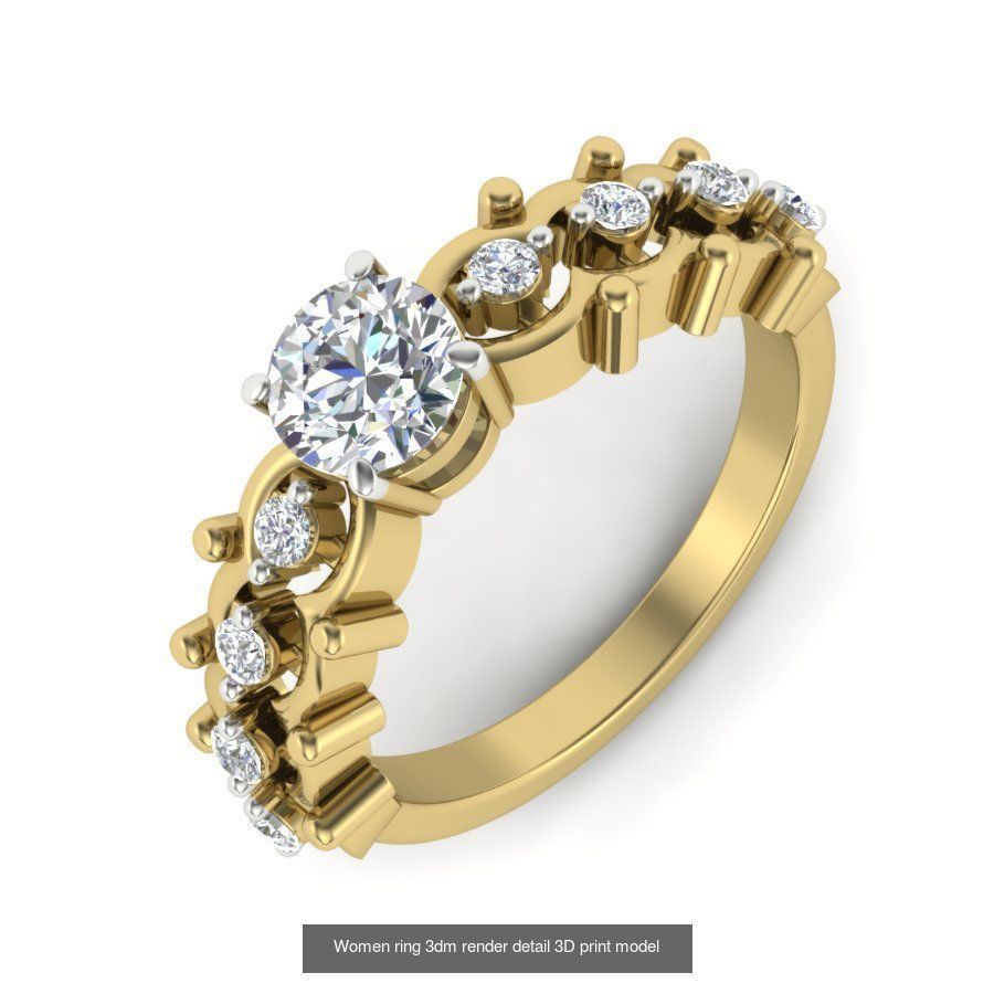 522 Women ring 3dm render detail bulk collection _59