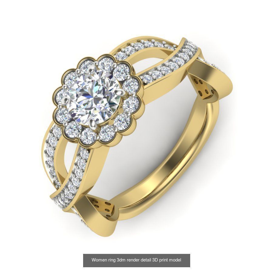 522 Women ring 3dm render detail bulk collection _86