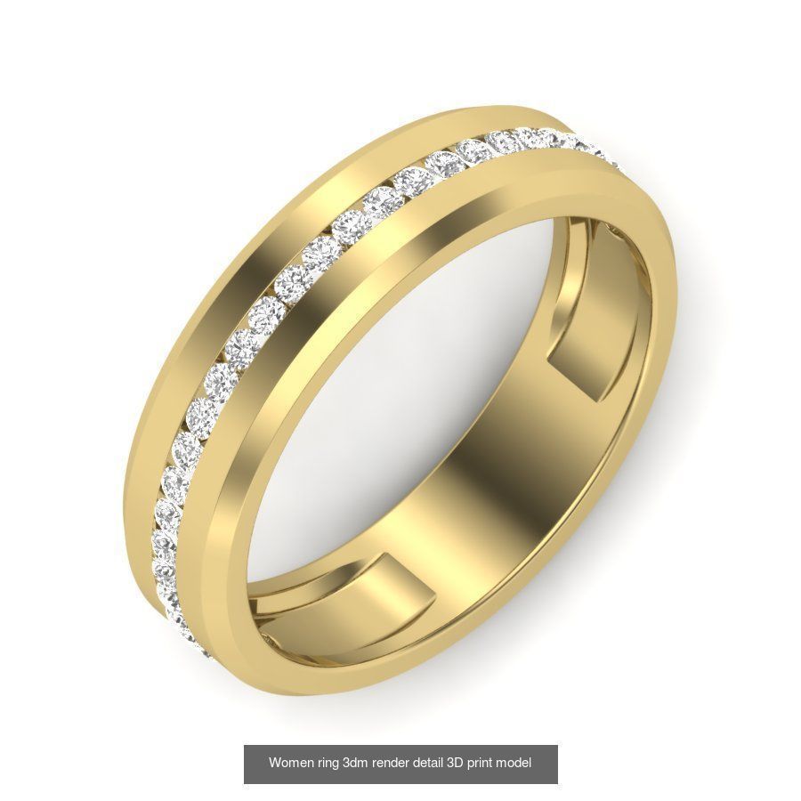 522 Women ring 3dm render detail bulk collection _161