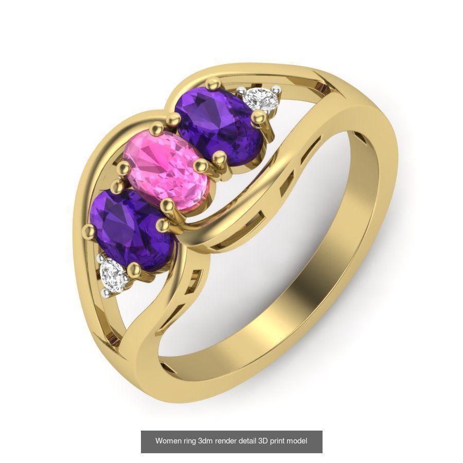522 Women ring 3dm render detail bulk collection _123