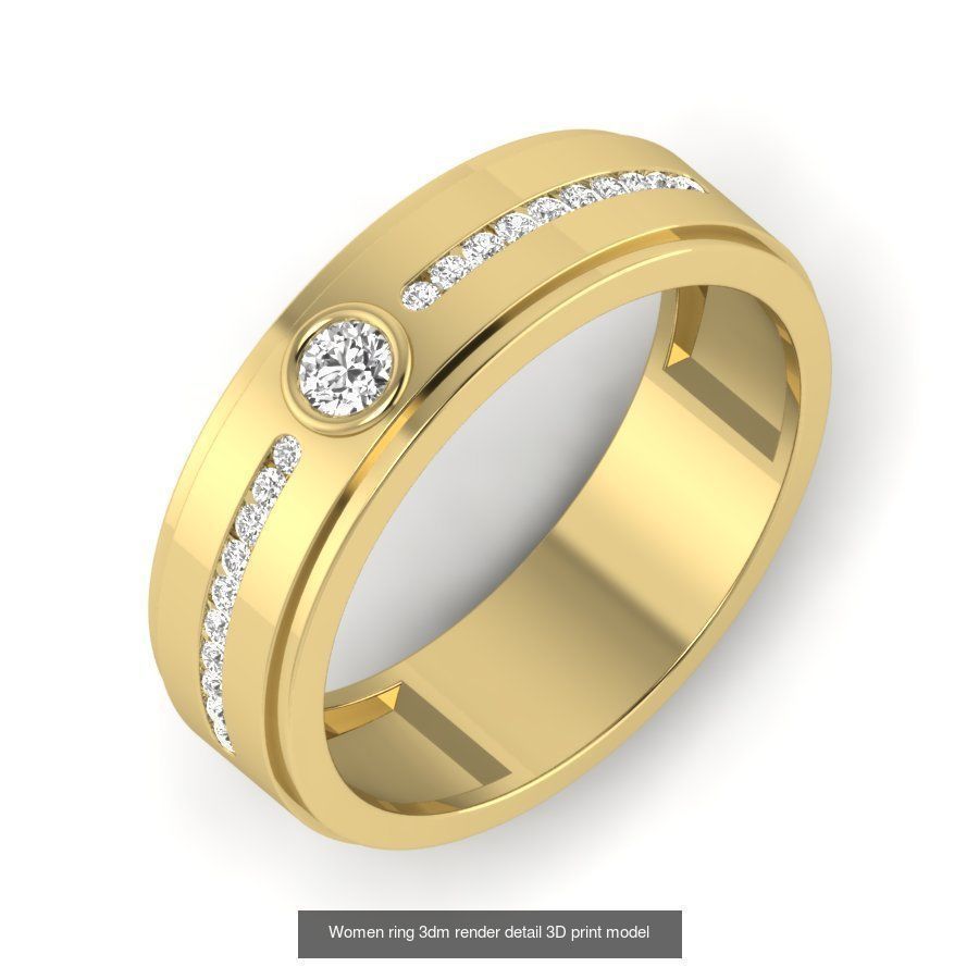 522 Women ring 3dm render detail bulk collection _79