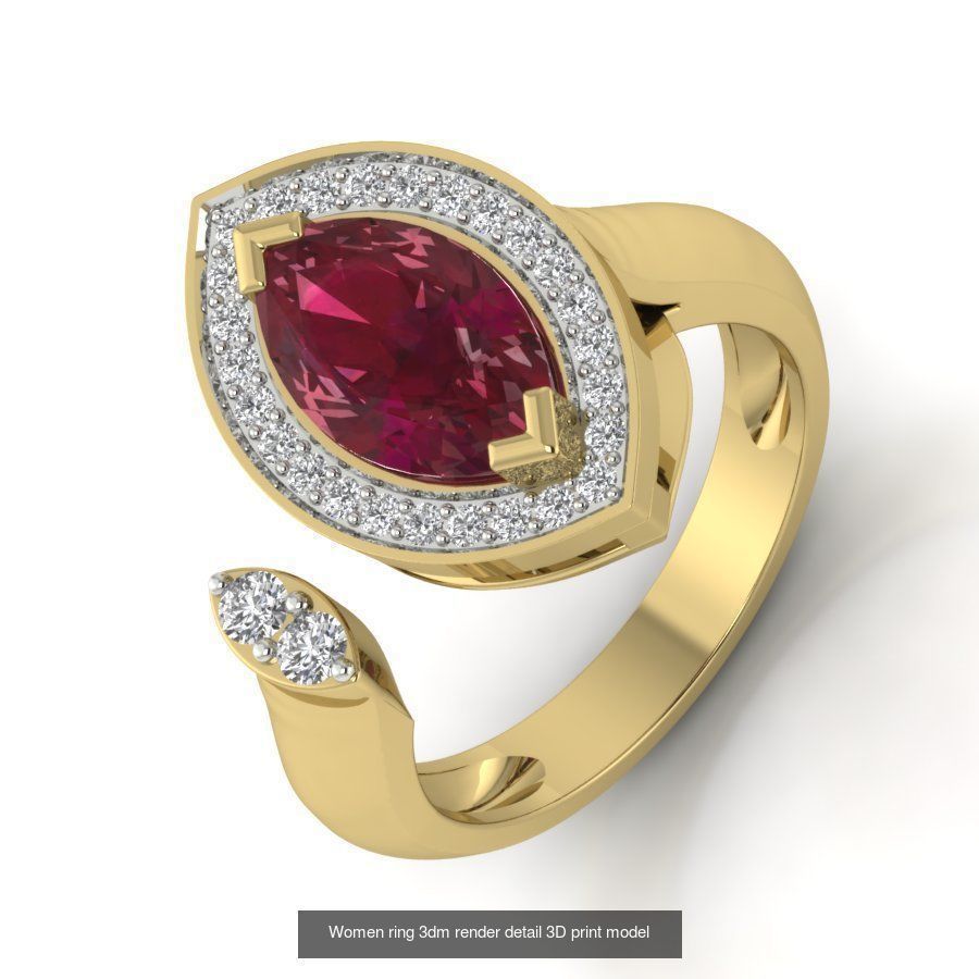 522 Women ring 3dm render detail bulk collection _65