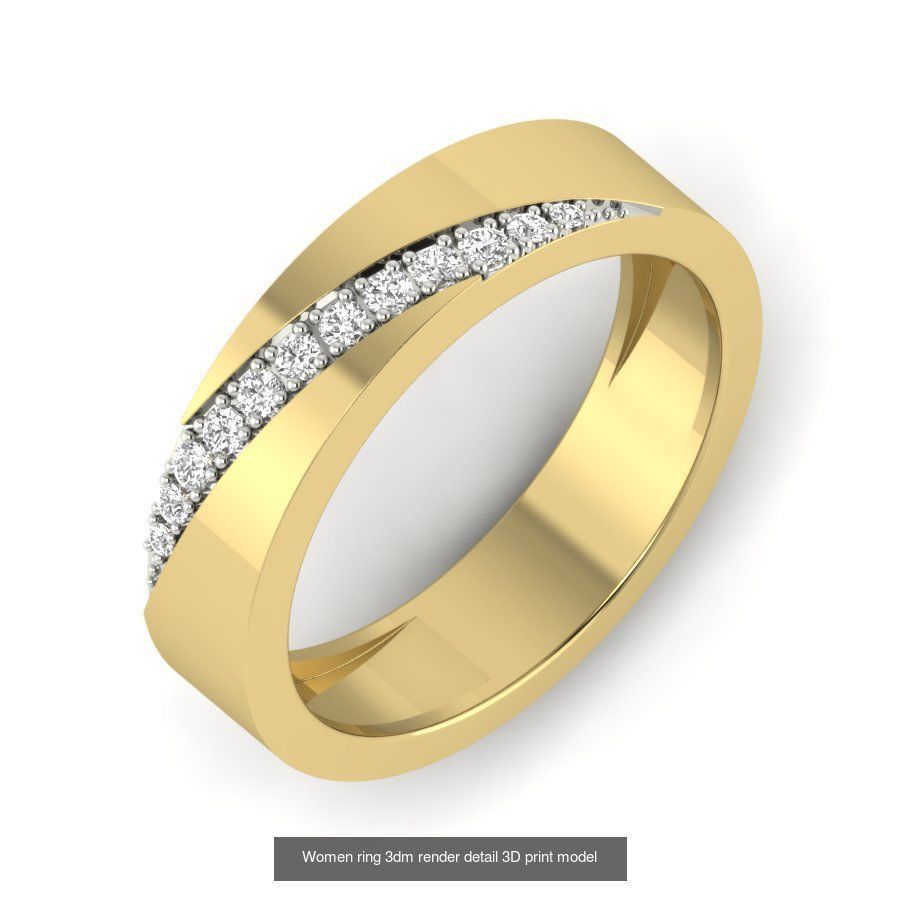 522 Women ring 3dm render detail bulk collection _165