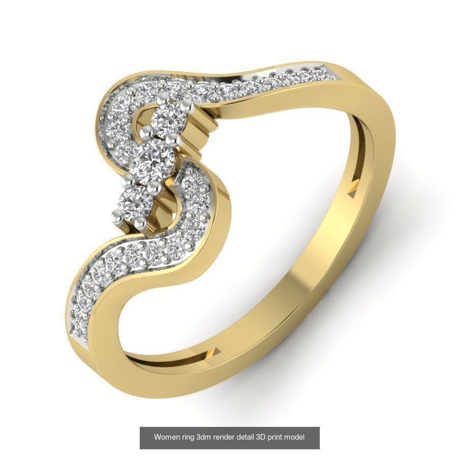 522 Women ring 3dm render detail bulk collection _100