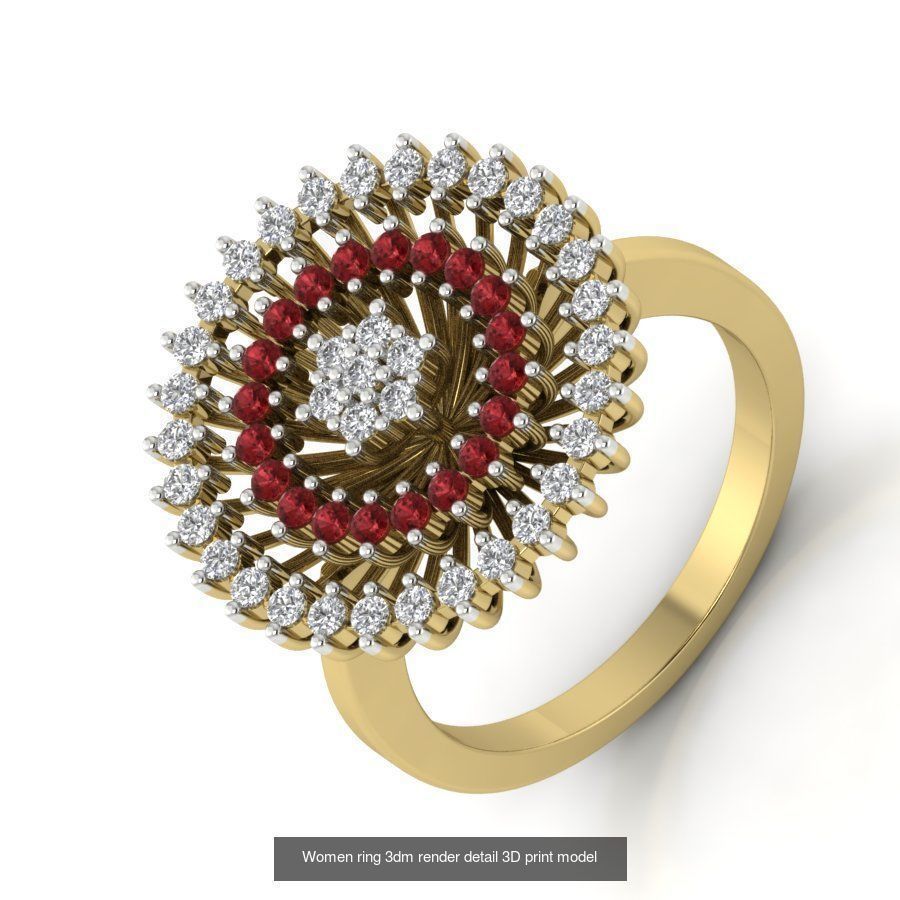 522 Women ring 3dm render detail bulk collection _60