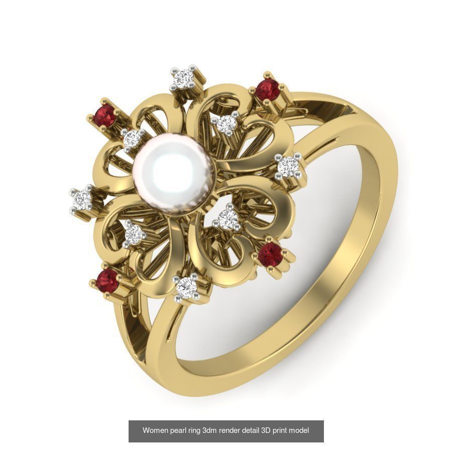 522 Women ring 3dm render detail bulk collection _175
