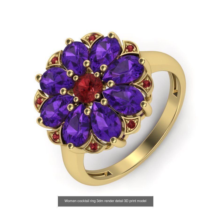 522 Women ring 3dm render detail bulk collection _150