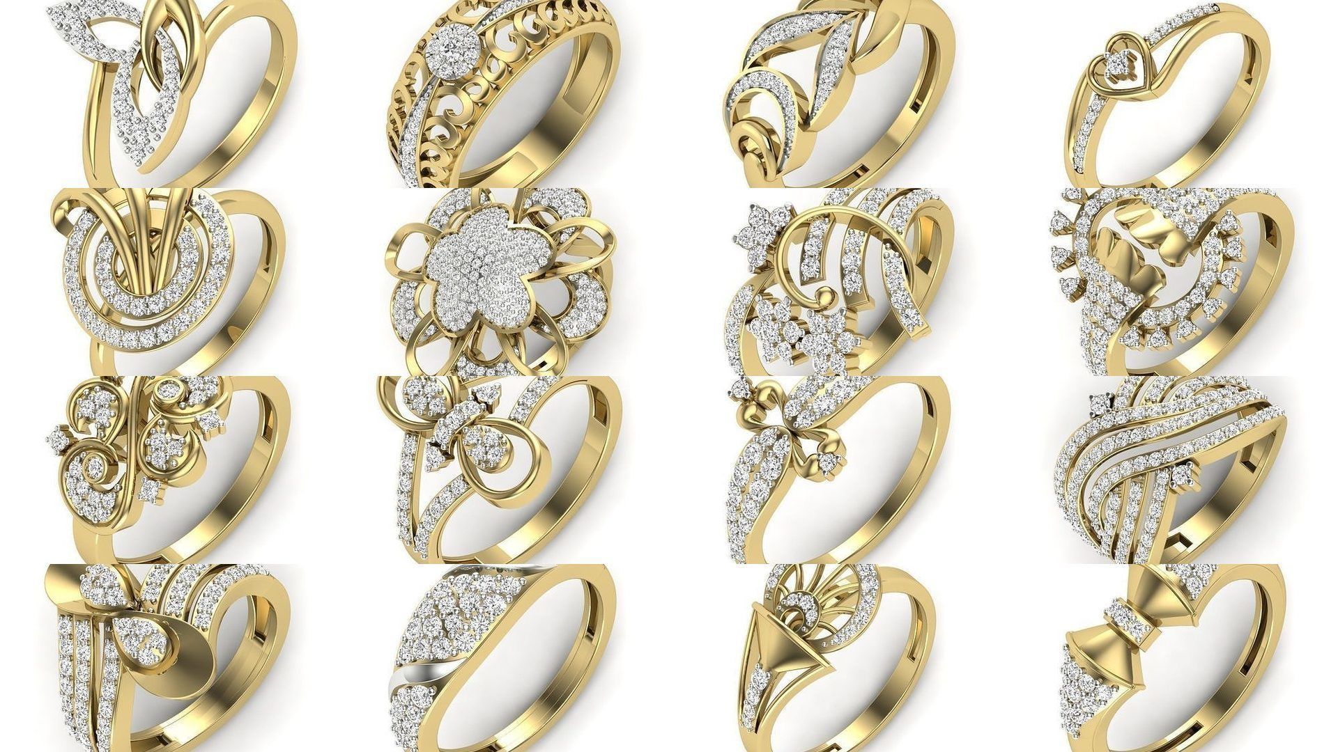 522 Women ring 3dm render detail bulk collection _7
