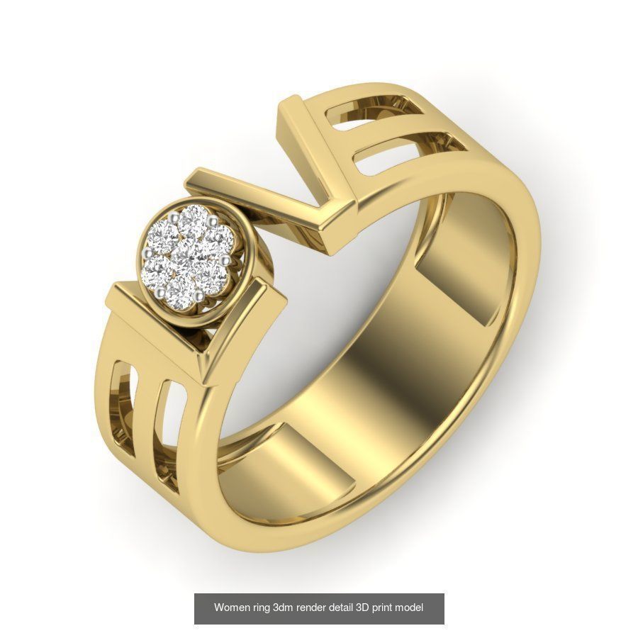 522 Women ring 3dm render detail bulk collection _192