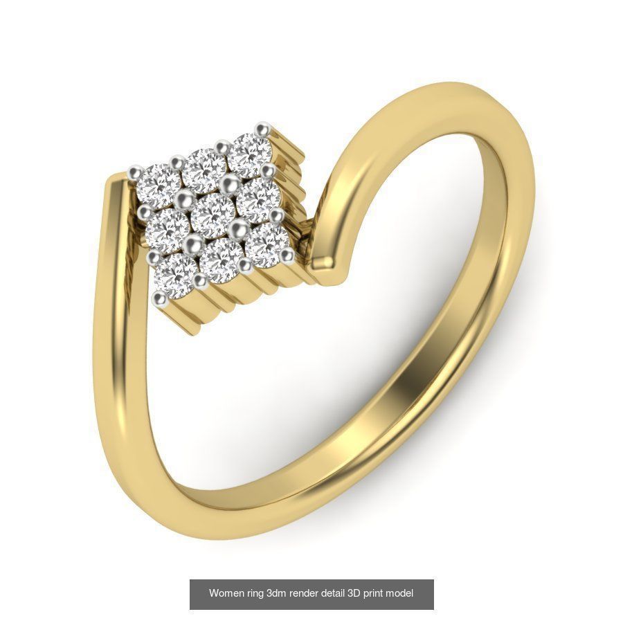 522 Women ring 3dm render detail bulk collection _174