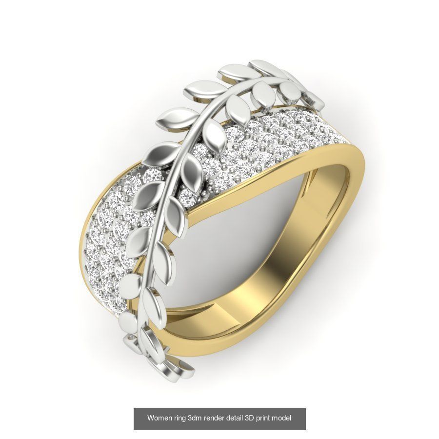 522 Women ring 3dm render detail bulk collection _106