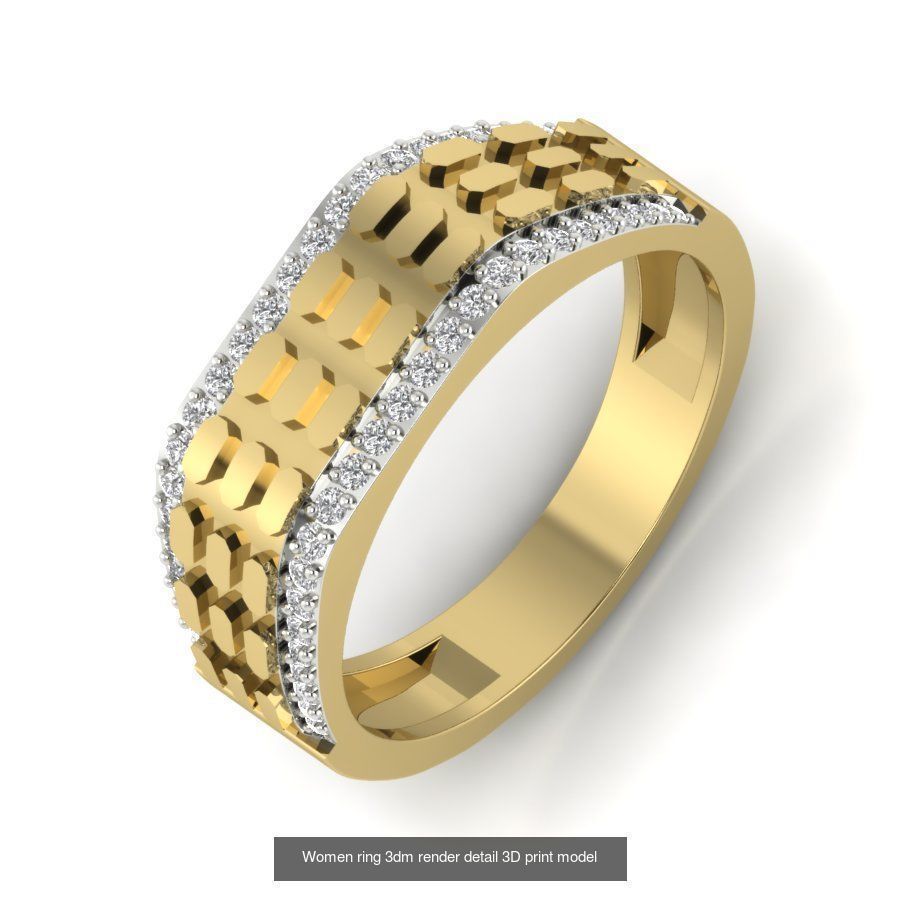 522 Women ring 3dm render detail bulk collection _88