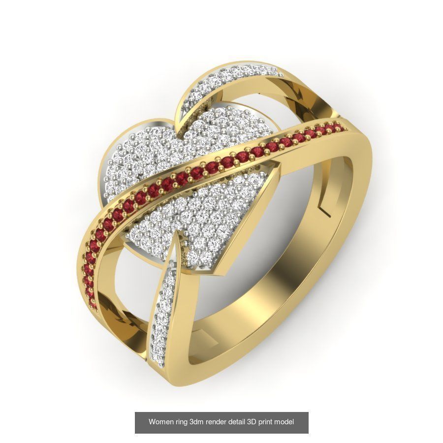 522 Women ring 3dm render detail bulk collection _34