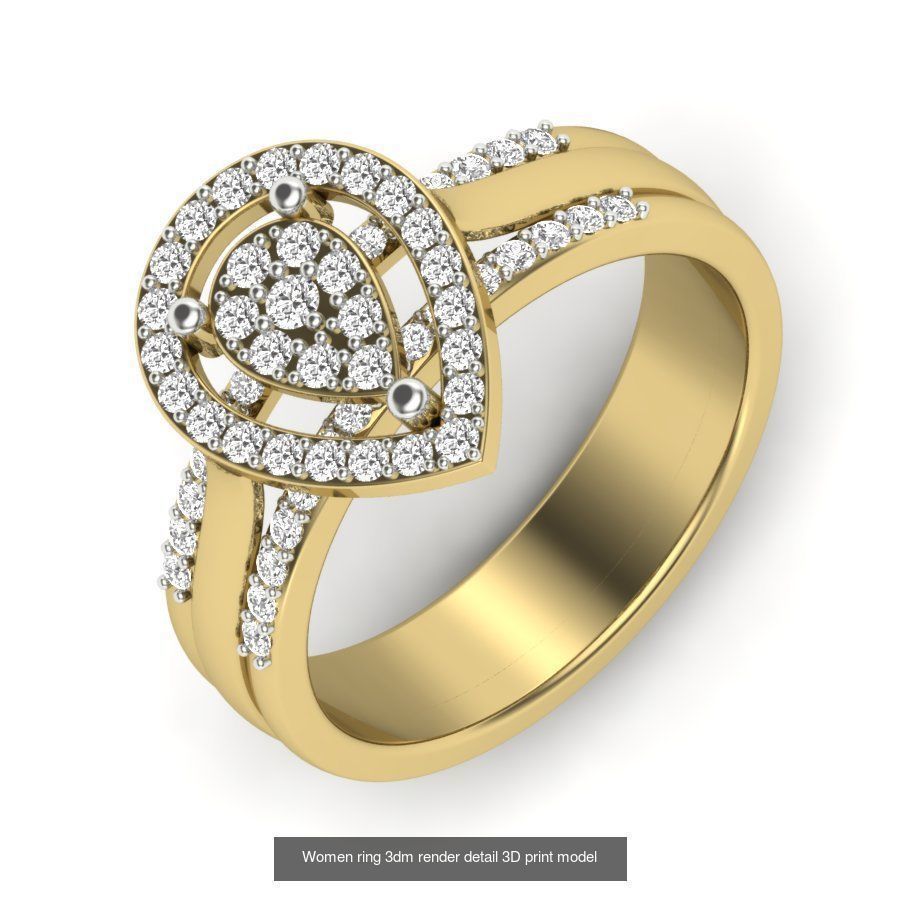 522 Women ring 3dm render detail bulk collection _114