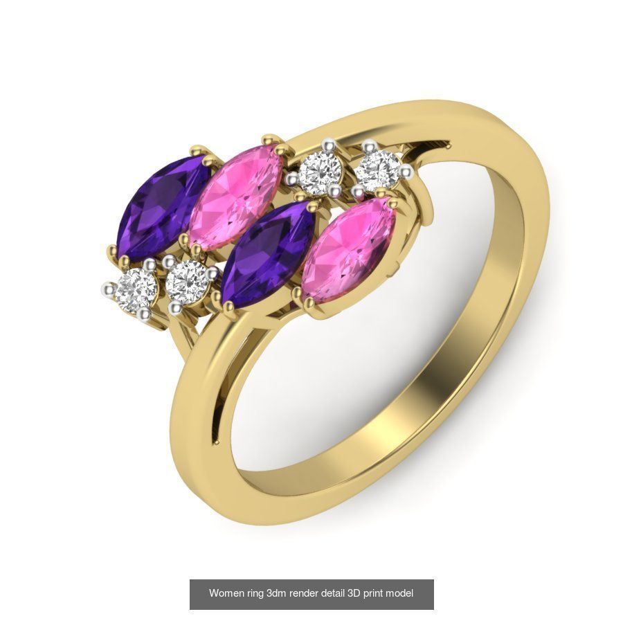 522 Women ring 3dm render detail bulk collection _129