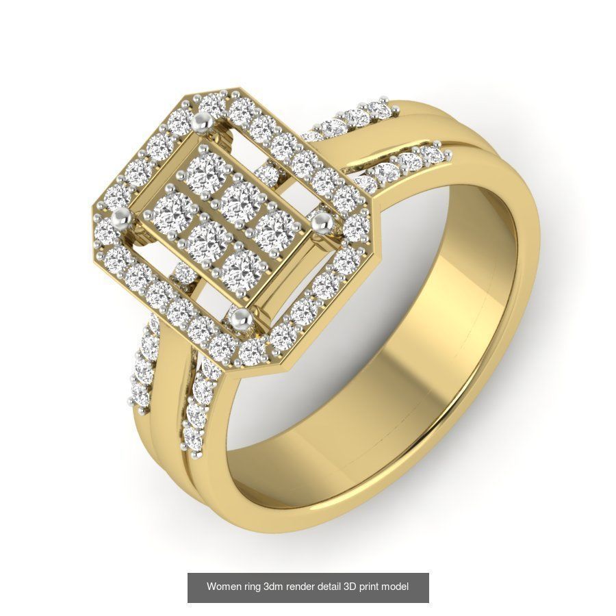 522 Women ring 3dm render detail bulk collection _113