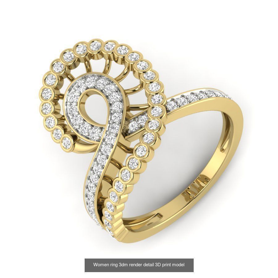 522 Women ring 3dm render detail bulk collection _153