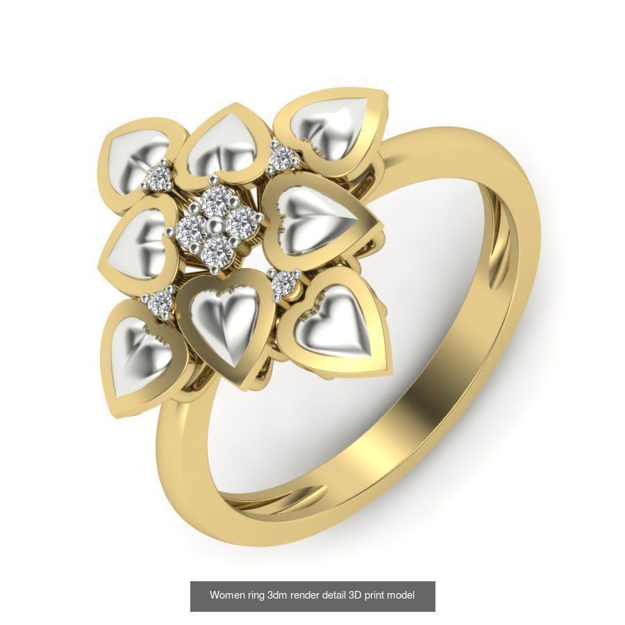 522 Women ring 3dm render detail bulk collection _160