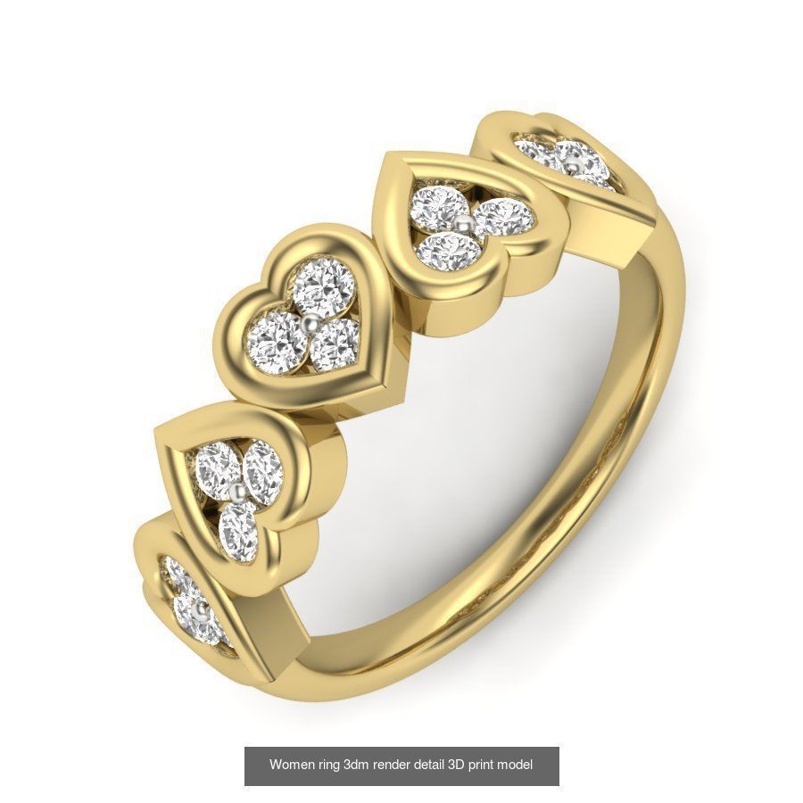 522 Women ring 3dm render detail bulk collection _110