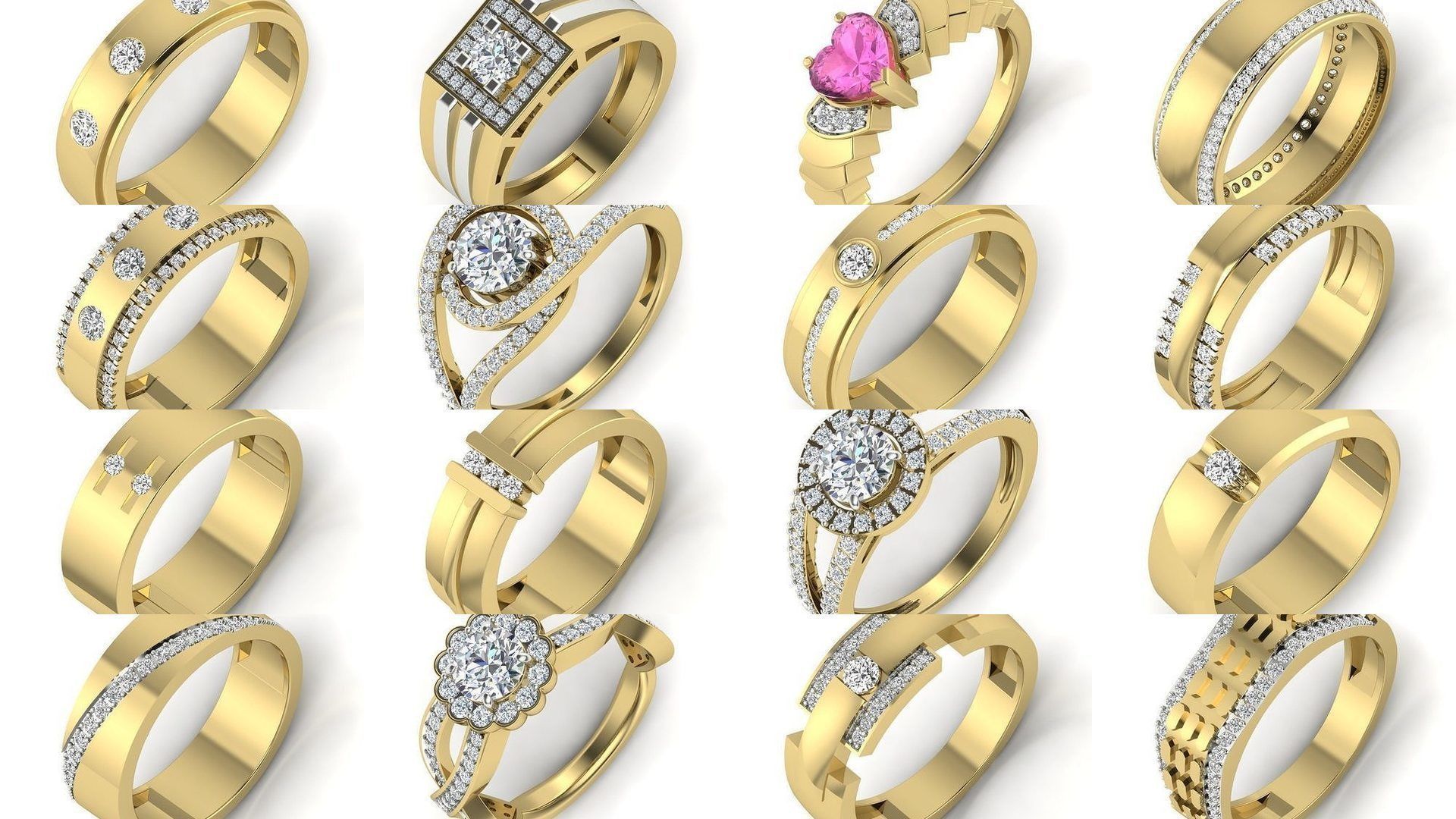 522 Women ring 3dm render detail bulk collection _3