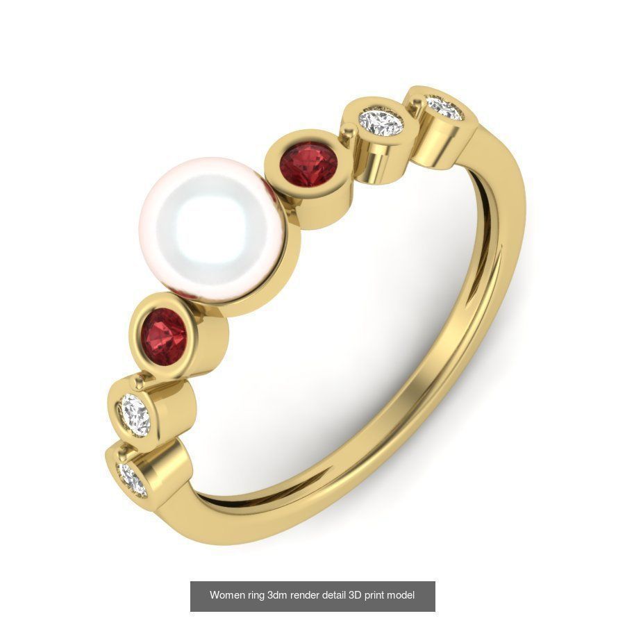 522 Women ring 3dm render detail bulk collection _179