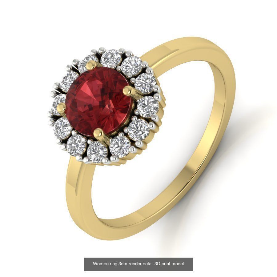 522 Women ring 3dm render detail bulk collection _62