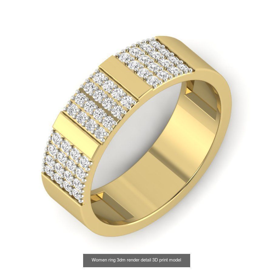 522 Women ring 3dm render detail bulk collection _11