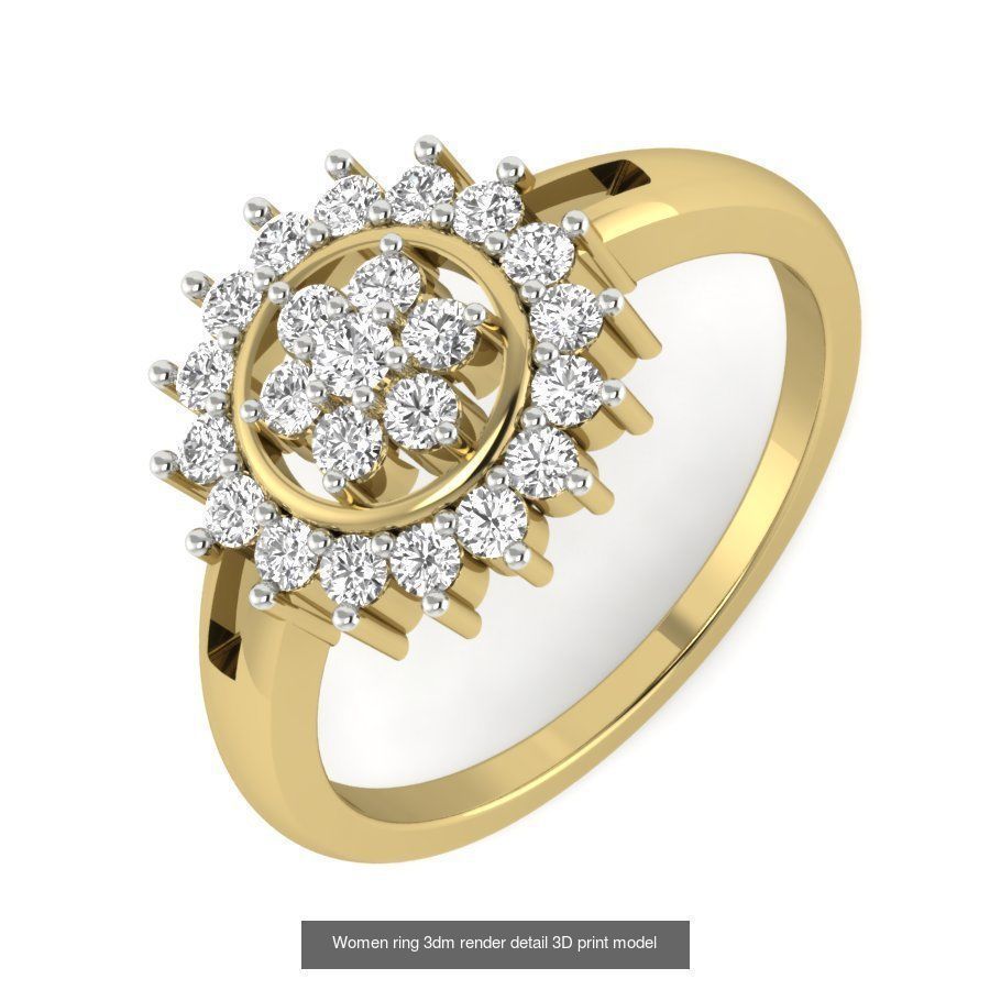 522 Women ring 3dm render detail bulk collection _23