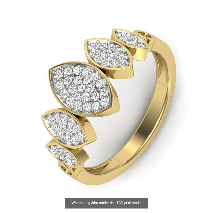 522 Women ring 3dm render detail bulk collection _117