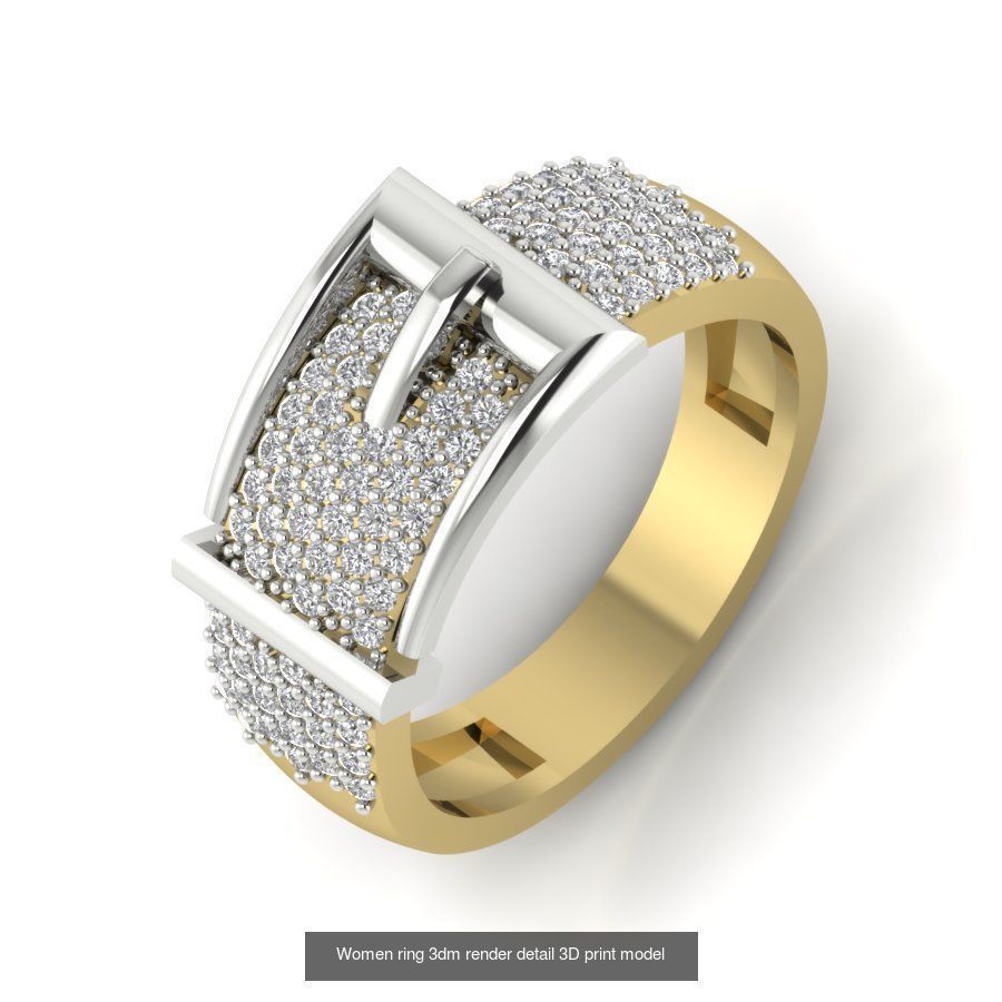 522 Women ring 3dm render detail bulk collection _37