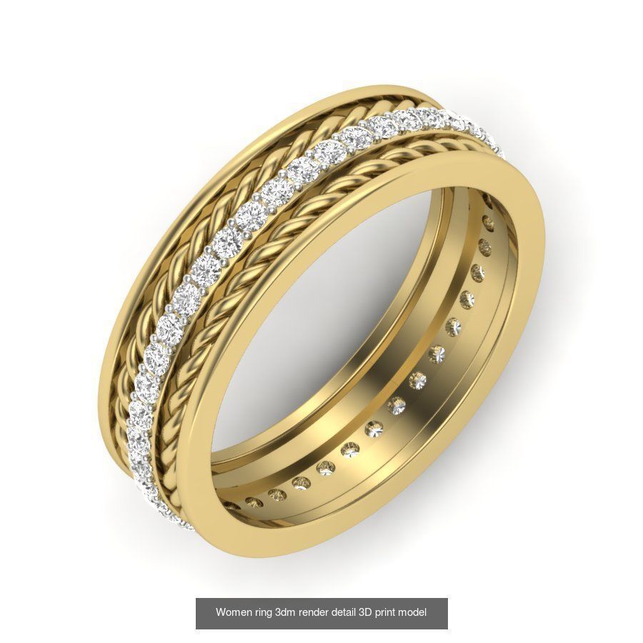 522 Women ring 3dm render detail bulk collection _92