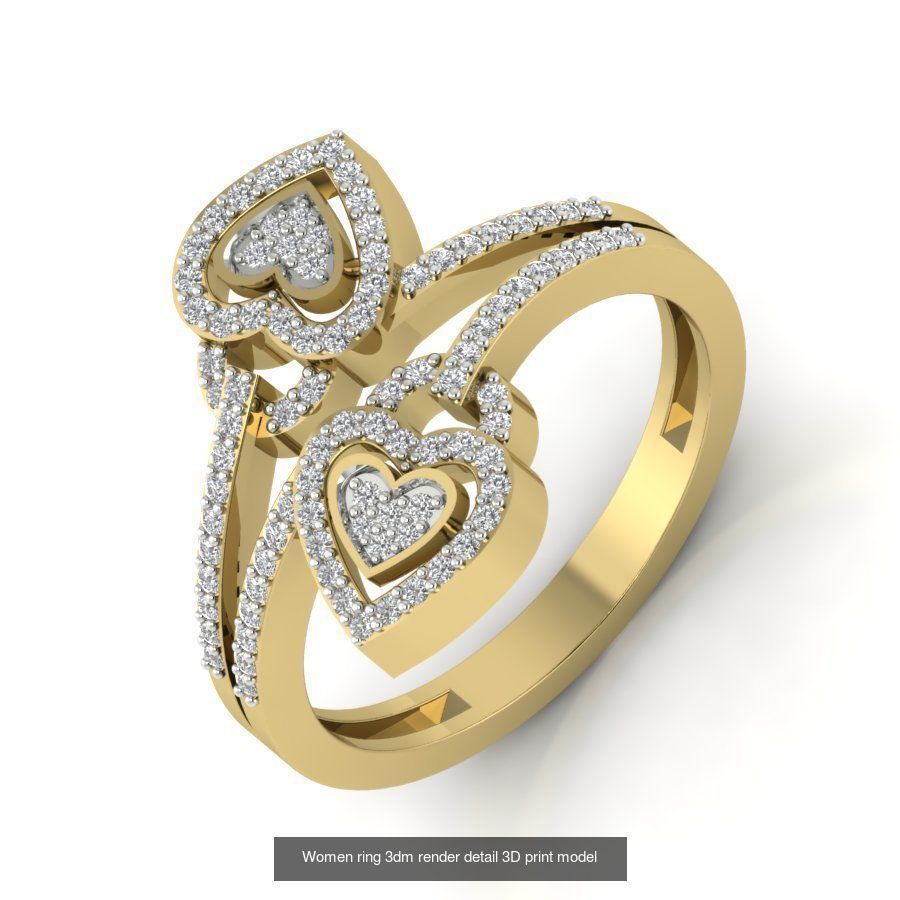 522 Women ring 3dm render detail bulk collection _103