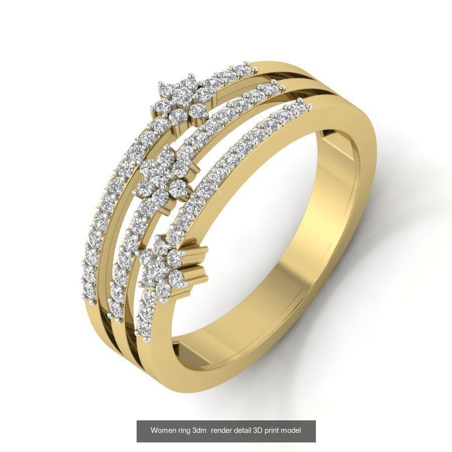 522 Women ring 3dm render detail bulk collection _36