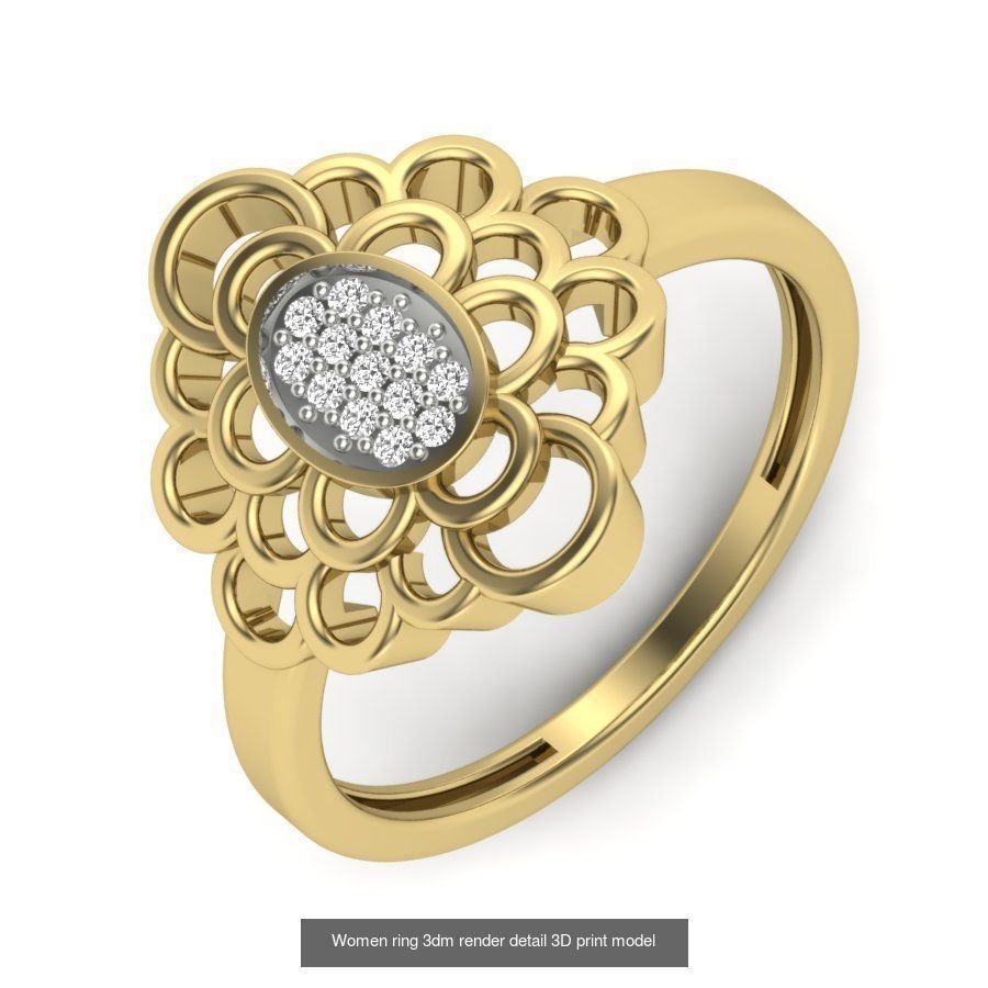 522 Women ring 3dm render detail bulk collection _190