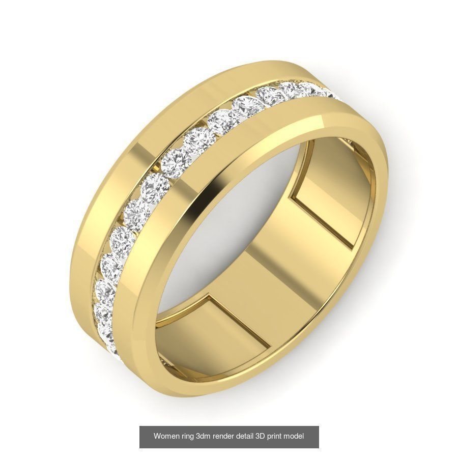 522 Women ring 3dm render detail bulk collection _12