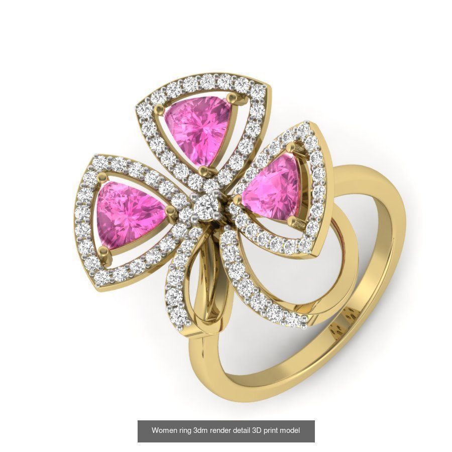 522 Women ring 3dm render detail bulk collection _157
