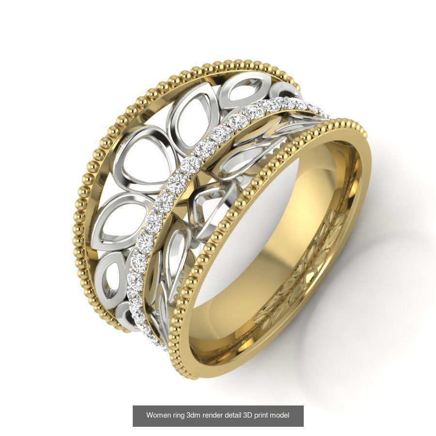 522 Women ring 3dm render detail bulk collection _108