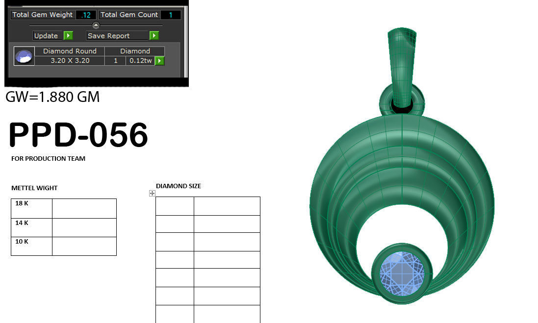 Women pendant 3dm render detail 3D print model 3D print model_6