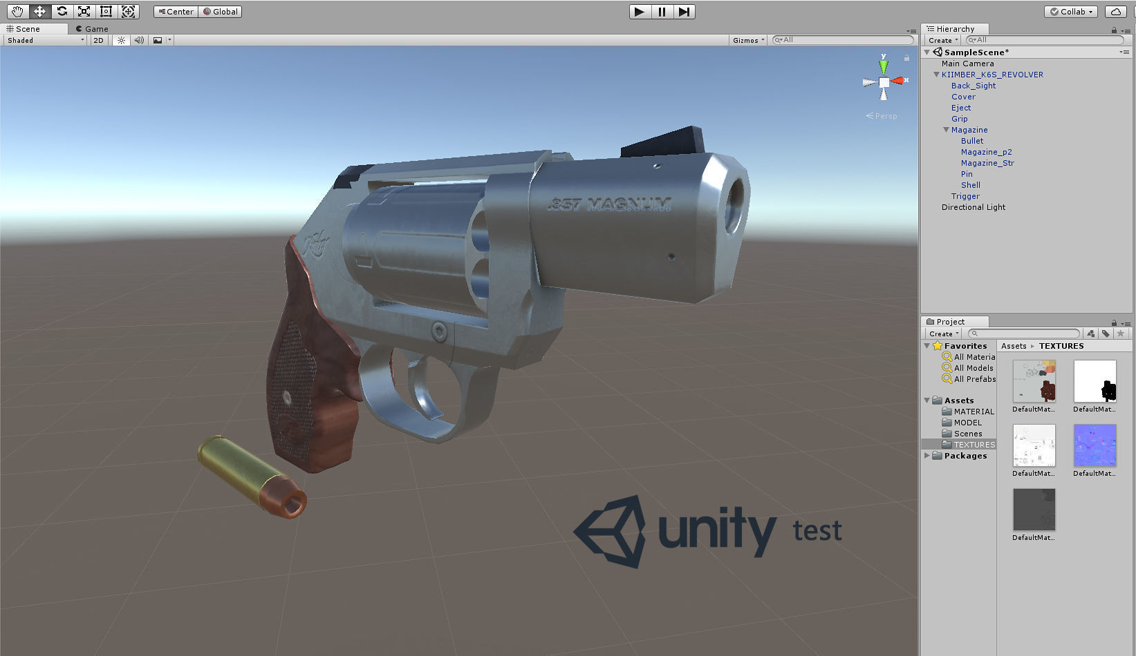 Kimber K6s Game Ready Revolver  Low-poly 3D model_14