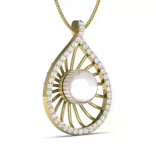 Women pearl pendant 3dm render detail 3D print model
