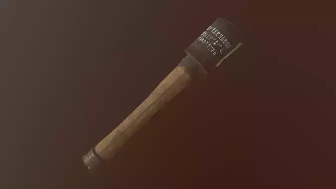 Model 24 Grenade  Stick Grenade German Stielhandgranate Low-poly 3D model