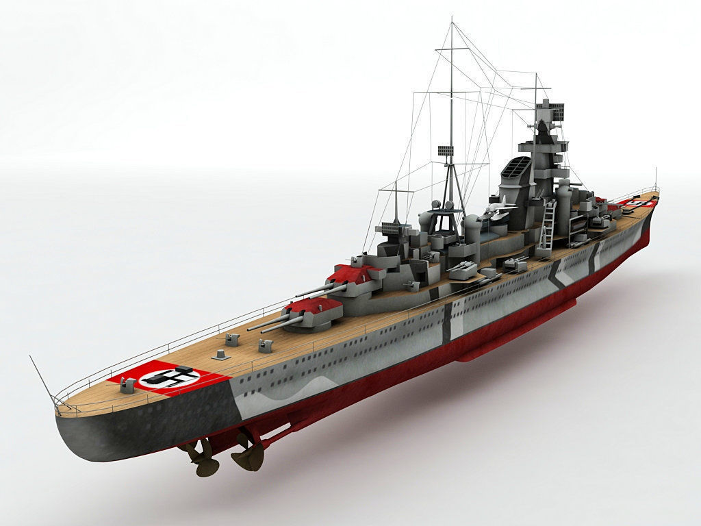 Prinz Eugen Heavy Cruiser Military Ship 3D model_1