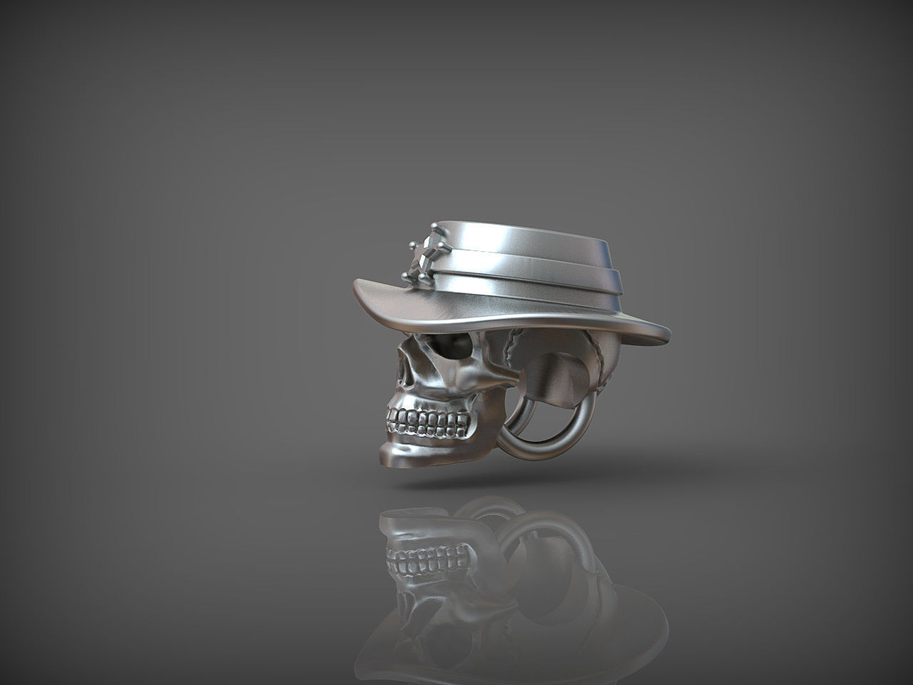 Bead Skull 03 2 3D print model_3