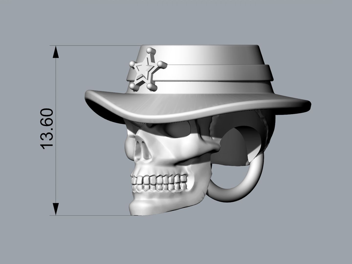 Bead Skull 03 2 3D print model_5